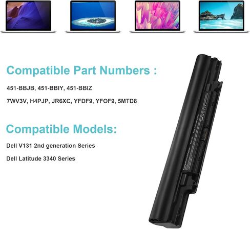 Fancy Buying 5MTD8 Laptop Battery for Dell V131 2nd Series Latitude 3340 3350, Fits JR6XC YFDF9 YFOF9 451-BBJB 451-BBIY 451-BBIZ 7WV3V H4PJP in Saudi Arabia
