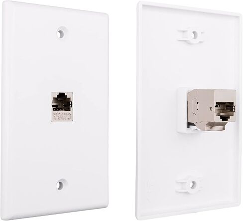 Iwillink (10 عبوات) وصلة Cat6A محمية Keystone RJ45، وصلة إيثرنت بغطاء معدني من سبائك الزنك، مقبس Cat6a Keystone من أنثى إلى أنثى، فضي in Kuwait
