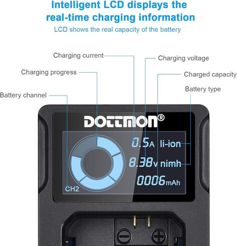 شاحن بطارية بفتحة مزدوجة لبطاريات سوني NP FW50 لبطاريات سوني الفا A6400 وA6000 وA6300 وA6500 وA5100 وA7II وA7RII وA7SII وA7S وA7S2 وA7R وA7RII وA55 وRX10 وغيرها in Kuwait