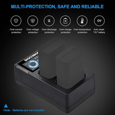 شاحن بطارية بفتحة مزدوجة لبطاريات سوني NP FW50 لبطاريات سوني الفا A6400 وA6000 وA6300 وA6500 وA5100 وA7II وA7RII وA7SII وA7S وA7S2 وA7R وA7RII وA55 وRX10 وغيرها in Kuwait