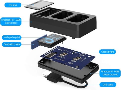 شاحن بطارية بفتحة مزدوجة لبطاريات سوني NP FW50 لبطاريات سوني الفا A6400 وA6000 وA6300 وA6500 وA5100 وA7II وA7RII وA7SII وA7S وA7S2 وA7R وA7RII وA55 وRX10 وغيرها in Kuwait