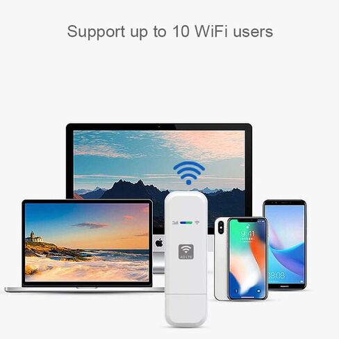 دونجل مودم واي فاي، مودم واي فاي USB 4G LTE، مودم نقطة اتصال إنترنت واي فاي دونجل، راوتر واي فاي صغير للسيارة مع فتحة بطاقة SIM للكمبيوتر المحمول المكتبي in Kuwait