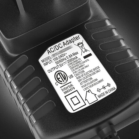 محول طاقة SoulBay 5V 2A 2000mA AC/DC مع 8 نصائح لاستبدال الشاحن لمكبر صوت بلوتوث ومراقبة الأطفال والكمبيوتر اللوحي وصندوق التلفزيون وكاميرا الويب وجهاز التوجيه USB Hub والمزيد من أجهزة DC 5Volt، Mini-USB وMicro-USB in Saudi Arabia