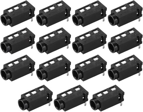 uxcell 3.5 mm Audio Jack Connector PCB Mount Female Socket 4 Pin PJ-320A 15pcs in Saudi Arabia