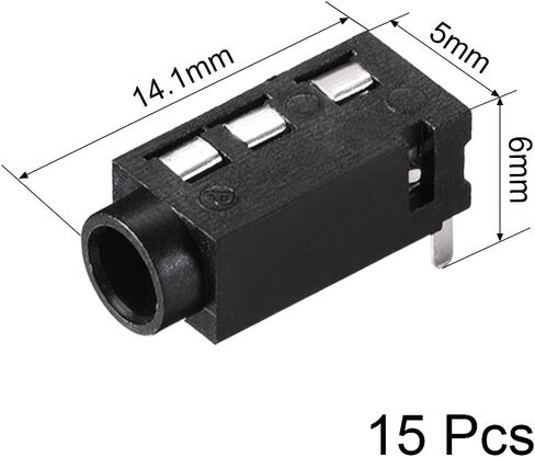 uxcell 3.5 mm Audio Jack Connector PCB Mount Female Socket 4 Pin PJ-320A 15pcs in Saudi Arabia