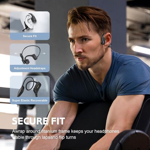 Bone Conduction Headphones, Bluetooth Earbuds Wireless Headphones Swimming Headphones Built-in 16GB Open Ear Headphones Waterproof Wireless Earphones Headset for Swimming Running in Kuwait