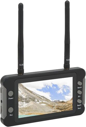 شاشة FPV، دقة 4.3 بوصة IPS 800 x 480، وظيفة DVR 5.8 جيجا هرتز 40CH، شاشة عرض RC بدون طيار مع بحث تلقائي، جهاز استقبال FPV DIY بقدرة 1200 مللي أمبير في الساعة لطائرة بدون طيار كوادكوبتر in Saudi Arabia