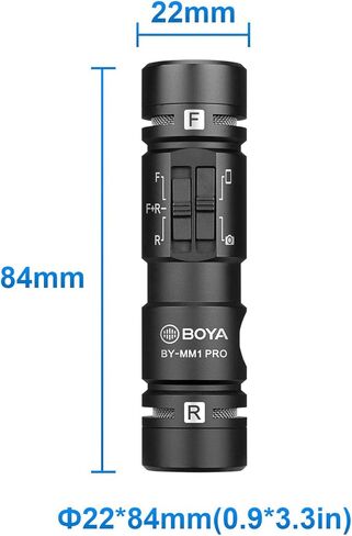 ميكروفون مكثف ثنائي الكبسولة من BOYA by-MM1 Pro للهواتف الذكية والأجهزة اللوحية وكاميرات الفيديو الرقمية ذات العدسة الأحادية العاكسة (DSLR) وكاميرات الفيديو الاستهلاكية وأجهزة الكمبيوتر الشخصية والمزيد in Kuwait