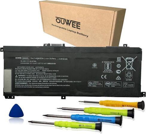 بطارية كمبيوتر محمول OUWEE SA04XL متوافقة مع HP Envy X360 15-DR 15-DR0010TX Series Notebook HSTNN-OB1F HSTNN-OB1G HSTNN-UB7U L43248-541 L43248-AC1 L43248-AC2 L43267-005 SAO4XL 15.12V 55.67Wh in Saudi Arabia