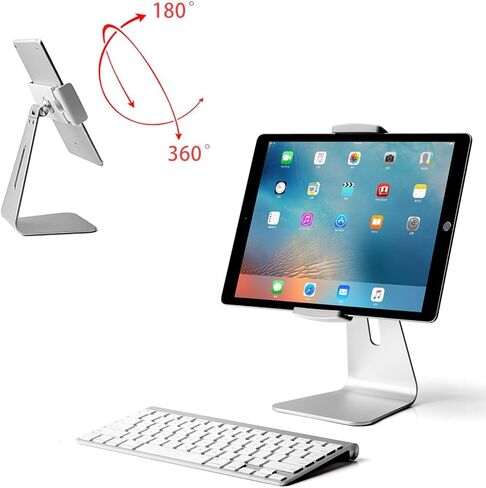 حامل حامل لمكتب الكمبيوتر اللوحي MagicHold قابل للتعديل لارتفاع 5-13 بوصة للكمبيوتر اللوحي/الهاتف المحمول/الهاتف الذكي، متوافق مع Ipad/iPad Mini/iPad Air/iPad Pro12.9 بوصة/قارئ الكتب الإلكترونية، دوران وإمالة 360 درجة in Kuwait