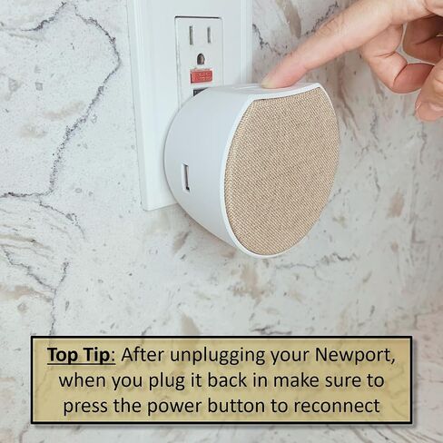 OC Acoustic Newport Plug-in Outlet Speaker with Bluetooth 5.1 and Built-in USB Type-A Charging Port (Light Gray/White) in Kuwait