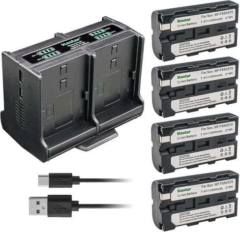 Kastar Quadruple Battery Charger Compatible with Sony DCR-TR7100 DCR-TR8000 DCR-TR8100 DCR-TRU47 DCR-TRV103 DCR-TRV110 DCR-TRV120 DCR-TRV125 DCR-TRV130 DCR-TRV203 DCR-TRV210 Camera in Saudi Arabia