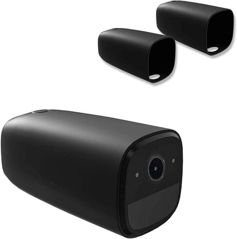 HOLACA Protective Silicone Casing for eufy Security eufyCam 2 and 1 eufyCam 2 Pro, Camouflage and Accessorize Security Camera,Waterproof and Anti-UV(2 Pack,Black) in Saudi Arabia