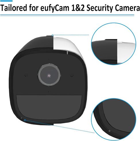 HOLACA Protective Silicone Casing for eufy Security eufyCam 2 and 1 eufyCam 2 Pro, Camouflage and Accessorize Security Camera,Waterproof and Anti-UV(2 Pack,Black) in Saudi Arabia