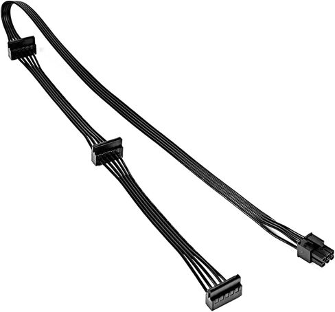 PCI-e 6 Pin Male to 3 SATA 1 to 3 SATA Female Power Supply Splitter Supply Cable for Corsair Modular RM550/RM650/RM750/RM850/RM1000 27 inches (1 Pack) in Kuwait