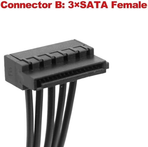 PCI-e 6 Pin Male to 3 SATA 1 to 3 SATA Female Power Supply Splitter Supply Cable for Corsair Modular RM550/RM650/RM750/RM850/RM1000 27 inches (1 Pack) in Kuwait