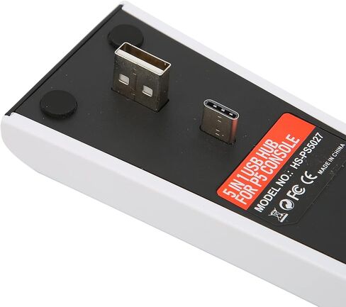 KOSDFOGE 5 in 1 USB Hub, High‑Speed Expansion Adapter with USB2.0 Type‑C Ports Compatible with PS5 Console Stable Transmission in Kuwait