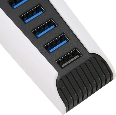 KOSDFOGE 5 in 1 USB Hub, High‑Speed Expansion Adapter with USB2.0 Type‑C Ports Compatible with PS5 Console Stable Transmission in Kuwait