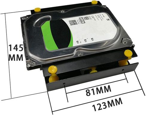MEETOOT 3.5 inch Hard Disk Shock Absorber Bracket with Mounting Screws for PC Case 3.5 HDD to 5.25 DVD ROM Bay Mounting Adapter in Saudi Arabia
