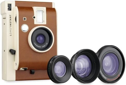 مجموعة كاميرا Lomo'Instant الصغيرة مع 3 عدسات San Remo Edition Instax Film (عبوتان) وألبوم Instax (3 عناصر) in Kuwait