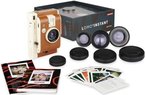 مجموعة كاميرا Lomo'Instant الصغيرة مع 3 عدسات San Remo Edition Instax Film (عبوتان) وألبوم Instax (3 عناصر) in Kuwait