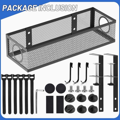 صينية تنظيم الكيبلات اسفل المكتب، منظم اسلاك مطور اسفل المكتب مع 3 خطافات، ادارة اسلاك الطاولة للمكتب والمنزل in Kuwait