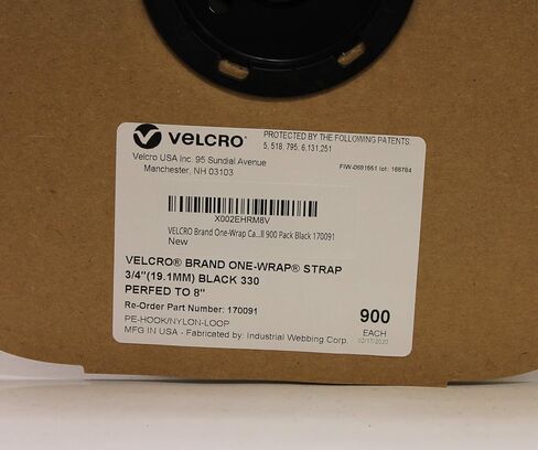 VELCRO® Brand One-Wrap Cable Tie Roll 900 Pack Black 170091 in Saudi Arabia