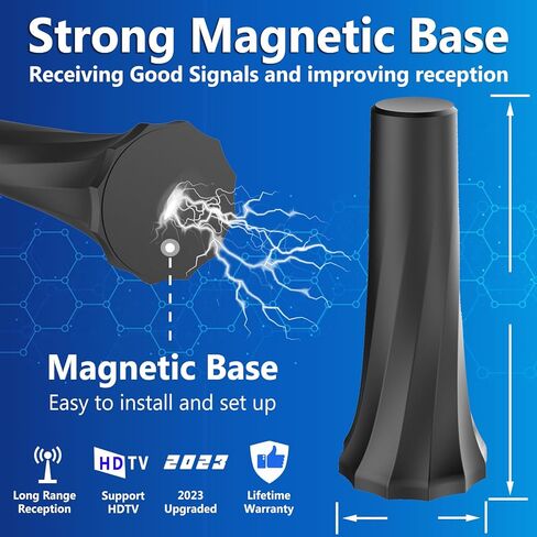 هوائي تلفزيون 2023 لهوائيات التلفزيون الداخلي للتلفزيون الذكي مع نطاق 580+ ميل، هوائي تلفزيون داخلي يدعم 4K 8K 1080p Fire Stick TVs- هوائي التلفزيون الرقمي للتلفزيون الذكي يستقبل جميع القنوات المحلية - كابل محوري بطول 18 قدم in Kuwait