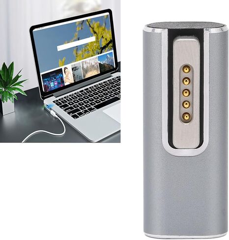 Watris Veiyi USB C to Magnetic T-Tip Adapter, Female Type-C to Magnetic 2 Converter, 5A Type-C PD Power Fast Charging Adapter for OS X Laptop(Silver) in Saudi Arabia