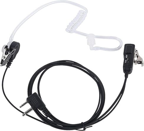 سماعة رأس Rataok AVPH3 للمراقبة Ptt Mic 2 دبوس قطعة أذن أنبوبية صوتية VOX لسماعات Midland Icom Walkie Talkies (10 عبوات، سلكية. أسود) in Kuwait