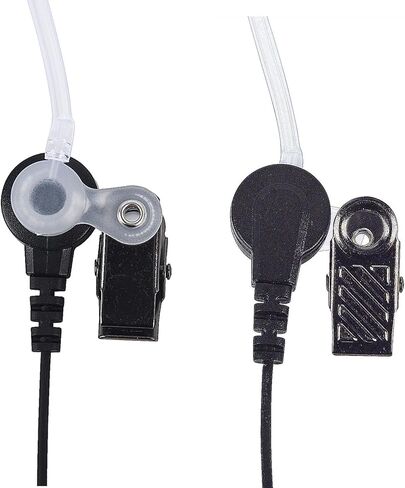 سماعة رأس Rataok AVPH3 للمراقبة Ptt Mic 2 دبوس قطعة أذن أنبوبية صوتية VOX لسماعات Midland Icom Walkie Talkies (10 عبوات، سلكية. أسود) in Kuwait