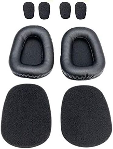 Cushion Replacement Kit for Blue Parrott B550-XT Bluetooth Headset, 2 Leather Cushions, 2 Foam Earpads, 4 Microphone Windscreens by Global Teck in Saudi Arabia