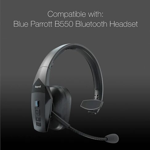 Cushion Replacement Kit for Blue Parrott B550-XT Bluetooth Headset, 2 Leather Cushions, 2 Foam Earpads, 4 Microphone Windscreens by Global Teck in Saudi Arabia