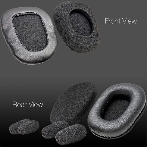 Cushion Replacement Kit for Blue Parrott B550-XT Bluetooth Headset, 2 Leather Cushions, 2 Foam Earpads, 4 Microphone Windscreens by Global Teck in Saudi Arabia