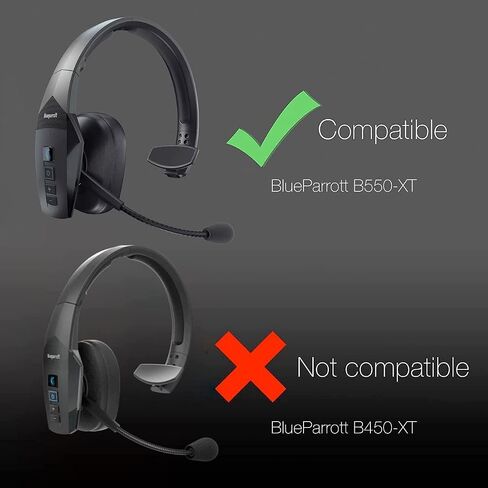 Cushion Replacement Kit for Blue Parrott B550-XT Bluetooth Headset, 2 Leather Cushions, 2 Foam Earpads, 4 Microphone Windscreens by Global Teck in Saudi Arabia