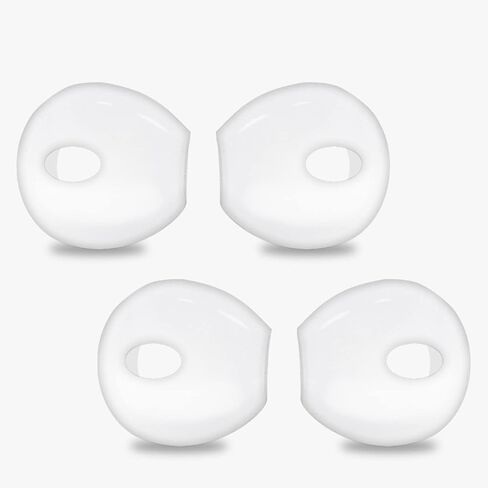 EKIND 4 Pcs Ear Cover Tips Anti-Slip Silicone Soft Replacement Sport Earbud Tips Compatible for iPhone 7 / 6S / 6 Plus / 5S / 5C / 5 Headphones Earphones Protective Accessories Tips (Clear) in Saudi Arabia
