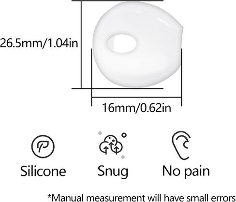 EKIND 4 Pcs Ear Cover Tips Anti-Slip Silicone Soft Replacement Sport Earbud Tips Compatible for iPhone 7 / 6S / 6 Plus / 5S / 5C / 5 Headphones Earphones Protective Accessories Tips (Clear) in Saudi Arabia