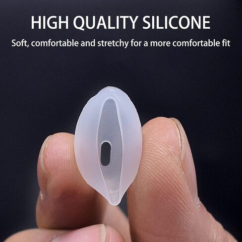 EKIND 4 Pcs Ear Cover Tips Anti-Slip Silicone Soft Replacement Sport Earbud Tips Compatible for iPhone 7 / 6S / 6 Plus / 5S / 5C / 5 Headphones Earphones Protective Accessories Tips (Clear) in Saudi Arabia