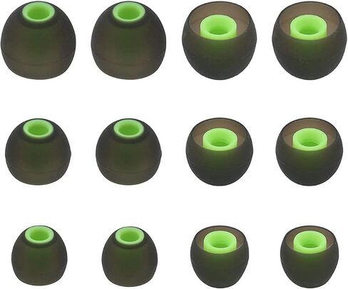 ALXCD Ear Tips Compatible with JBL Tune 125TWS Headphones, 6 Pairs S M L Sizes Replacement Silicone Earbud Tips, Compatible with JBL Tune 125TWS，Black/Red in Kuwait