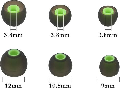 ALXCD Ear Tips Compatible with JBL Tune 125TWS Headphones, 6 Pairs S M L Sizes Replacement Silicone Earbud Tips, Compatible with JBL Tune 125TWS，Black/Red in Kuwait