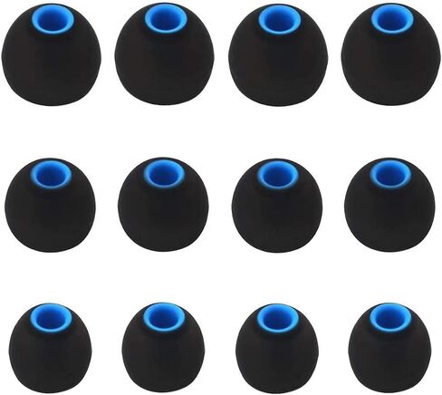 ALXCD Ear Tips Compatible with JBL Tune 125TWS Headphones, 6 Pairs S M L Sizes Replacement Silicone Earbud Tips, Compatible with JBL Tune 125TWS，Black/Red in Kuwait