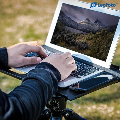 Leofoto LCH-02S 16" Laptop, Projector Tripod Tray, with Arca Swiss/RRS Compatible Dovetail in Kuwait