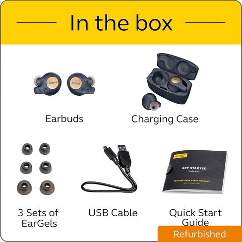 Jabra Elite Active 65t Alexa Enabled True Wireless Sports Earbuds with Charging Case – Copper Blue (Renewed) in Kuwait
