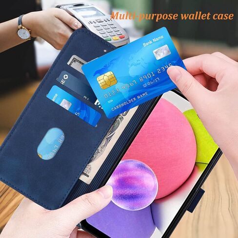 A03s Case Wallet,for Galaxy A03s Case,[Kickstand][Wrist Strap][Card Holder Slots] TPU Interior Protective for Samsung A03s Case,PU Leather Folio Flip Cover for Samsung Galaxy A03s Case (Black) in Kuwait