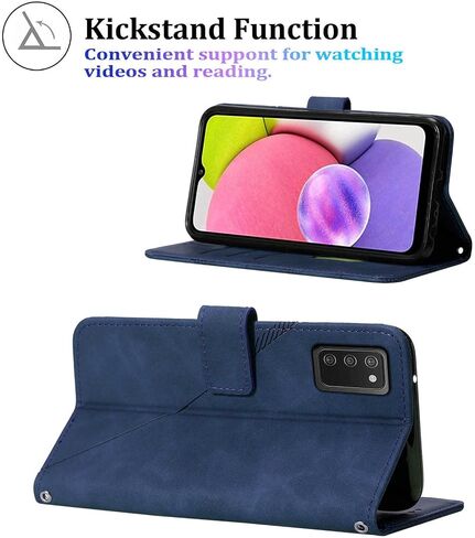 A03s Case Wallet,for Galaxy A03s Case,[Kickstand][Wrist Strap][Card Holder Slots] TPU Interior Protective for Samsung A03s Case,PU Leather Folio Flip Cover for Samsung Galaxy A03s Case (Black) in Kuwait
