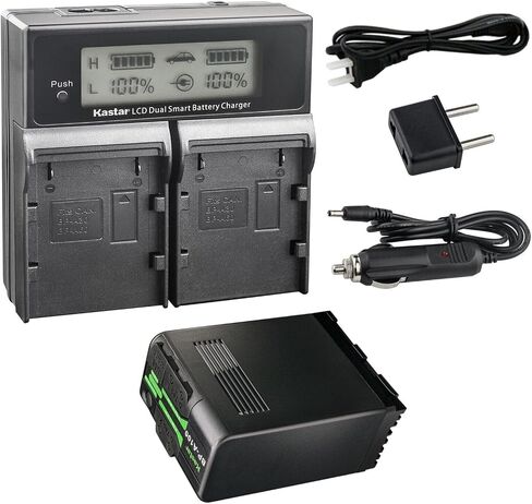 Kastar 4-Pack BP-A100 Battery and CH04 Charger Compatible with Canon C500 EF Mount 4K Cinema Camera, EOS C500 PL 4K Cinema PL C 500 Camcorder, Canon XF605 4K UHD, Canon XF705 4K UHD Camcorder in Saudi Arabia