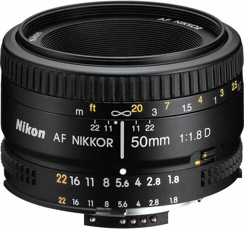 عدسة نيكور 2137 مقاس 50 مم f/1.8D بتركيز تلقائي لكاميرات نيكون الرقمية ذات العدسة الأحادية العاكسة (متجددة) in Kuwait