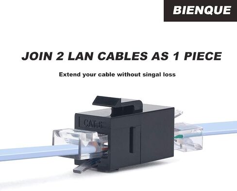 Bienque RJ45 Coupler, RJ45 Keystone Jack, Keystone Cat6 Coupler Female to Female (20Pack, Cat6/Cat5/Cat5e Ethernet Coupler Extender)… in Saudi Arabia