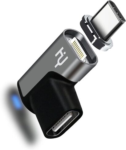 USB C Magnetic Adapter, HAOYU 24Pins Magnetic USB C Support Thunderbolt 3 PD 100W 5A Quick Charge,20Gb/s Data Transfer,4K@60 Hz Video Output Compatible with MacBook Pro/Air（1Pack） in Saudi Arabia