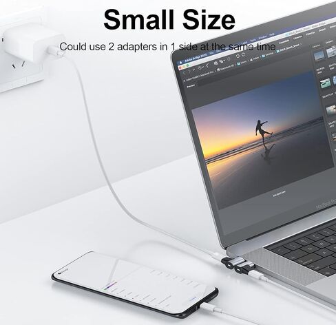 USB C Magnetic Adapter, HAOYU 24Pins Magnetic USB C Support Thunderbolt 3 PD 100W 5A Quick Charge,20Gb/s Data Transfer,4K@60 Hz Video Output Compatible with MacBook Pro/Air（1Pack） in Saudi Arabia